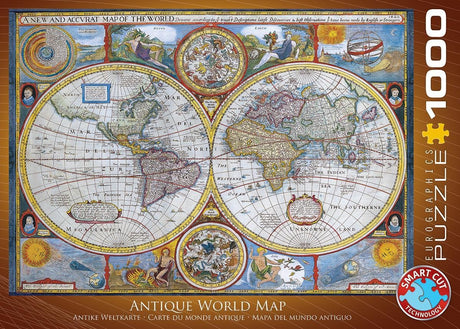 Eurographics – eine neue und genaue Karte der Welt – John Speed – 1000 Teile 68 x 48 cm (B x H) – Kartografie-Puzzle