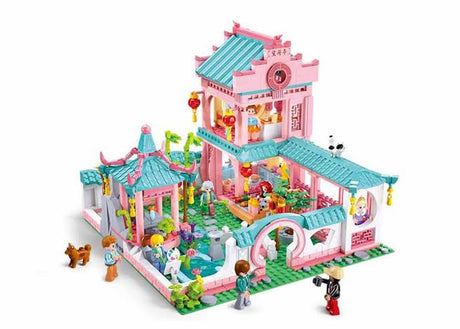 Sluban Girl's Dream Villa im chinesischen Stil 2 Konstruktionsspielzeug für Kinder ab 6 Jahren – Konstruktionsspielzeug Modellbau – Baukasten mit 959 Bausteinen – M38-B1116