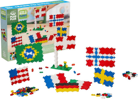 Plus-Plus Länderflaggen bauen lernen 700-teiliger Baukasten – 3932 – Konstruktionsspielzeug – Konstruktionsspielzeug – Set mit Bausteinen – ab 5 Jahren