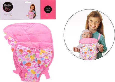 Johntoy Baby Rose Bauchtrage für Puppen