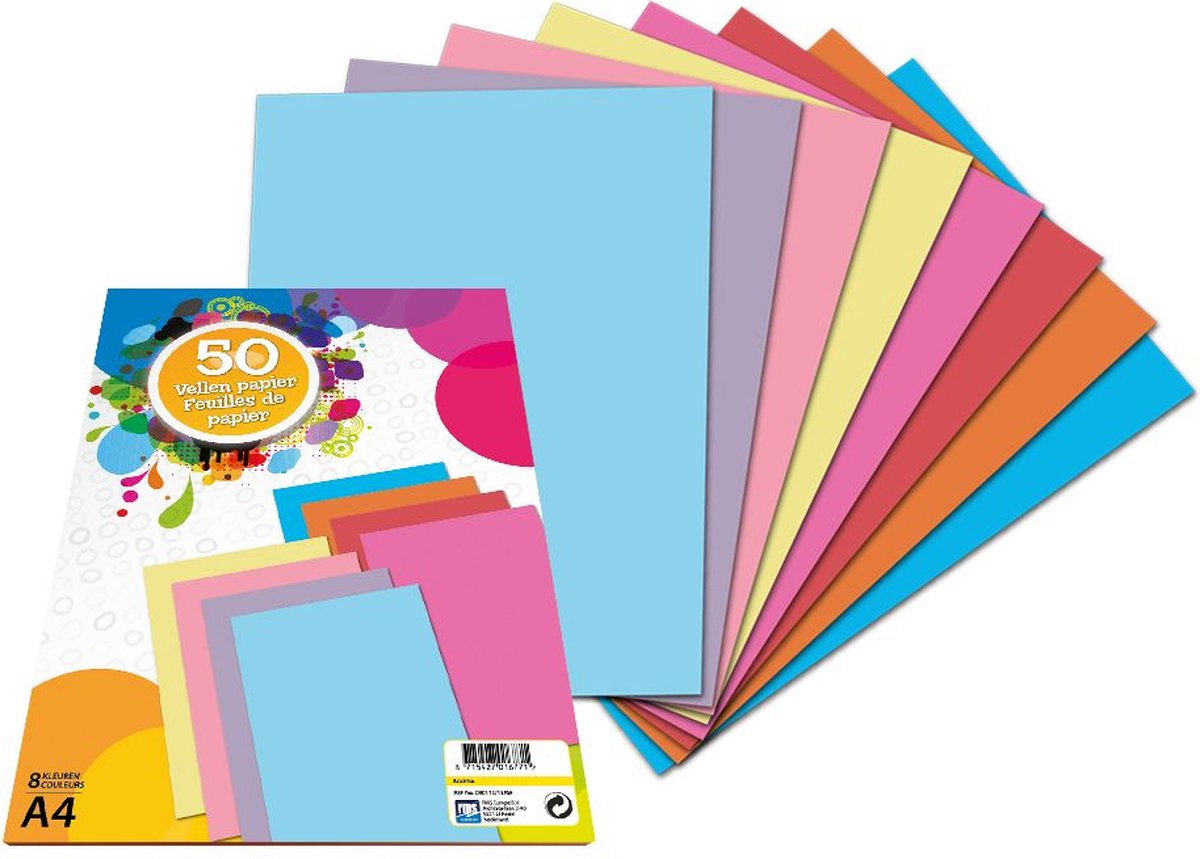 Kreative Handwerksgruppe farbige Papier A4, 40 Blätter
