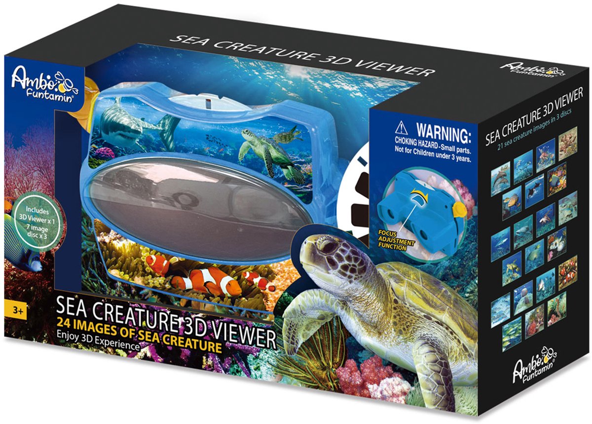Ambo 3D-Viewer Spielzeug Meerestiere Lernkarton mehrfarbig.