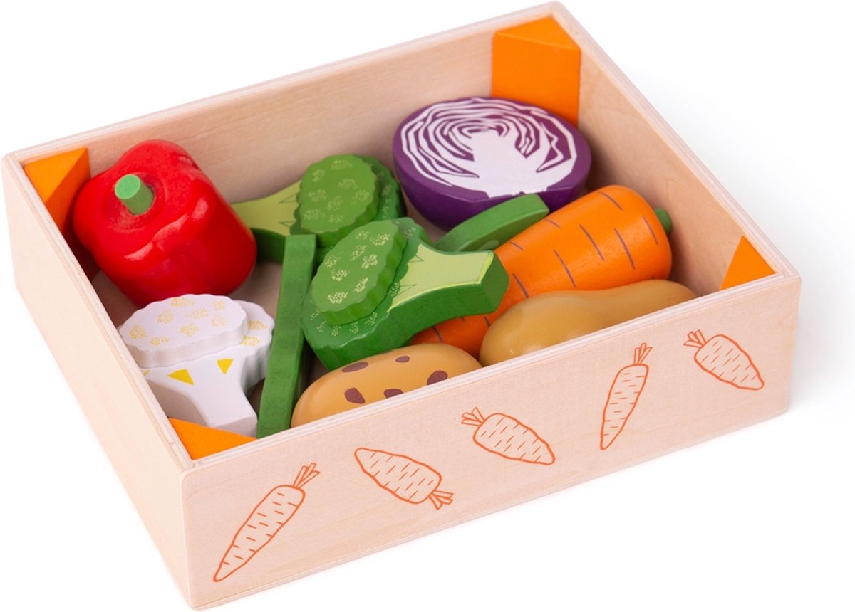 Bigjigs Spielzeug – Gemüsekiste aus Holz