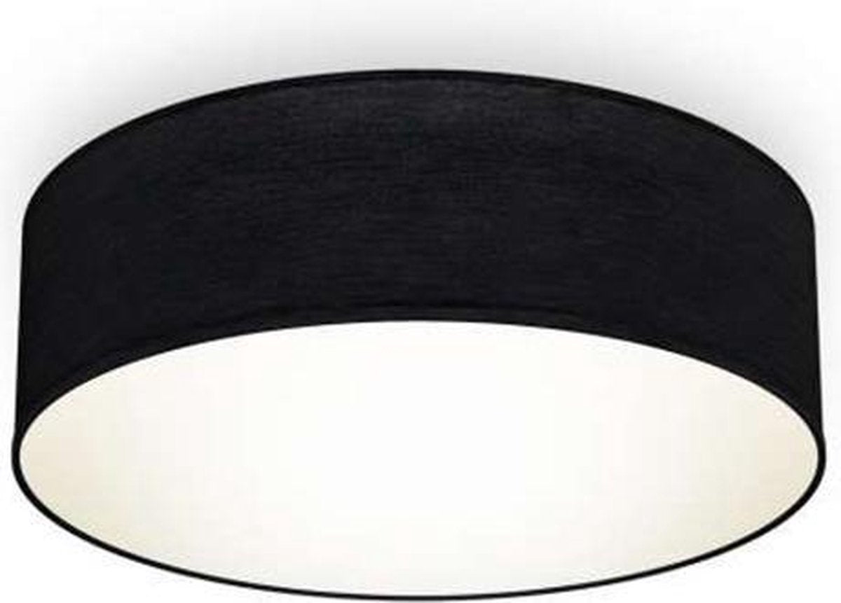 Briloner b.k.licht – Deckenleuchte – dekorative Wohnzimmerlampe aus Stoff – schwarz – E27-Fassung – rund – ø30 cm