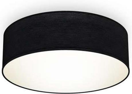 Briloner b.k.licht – Deckenleuchte – dekorative Wohnzimmerlampe aus Stoff – schwarz – E27-Fassung – rund – ø30 cm