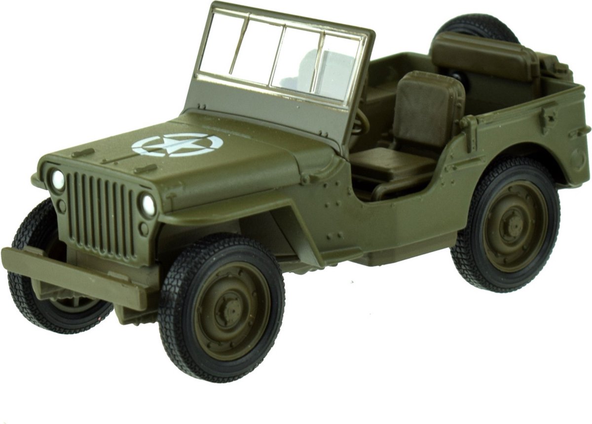 Welly Pull-Back Jeep Willys MB Modellauto