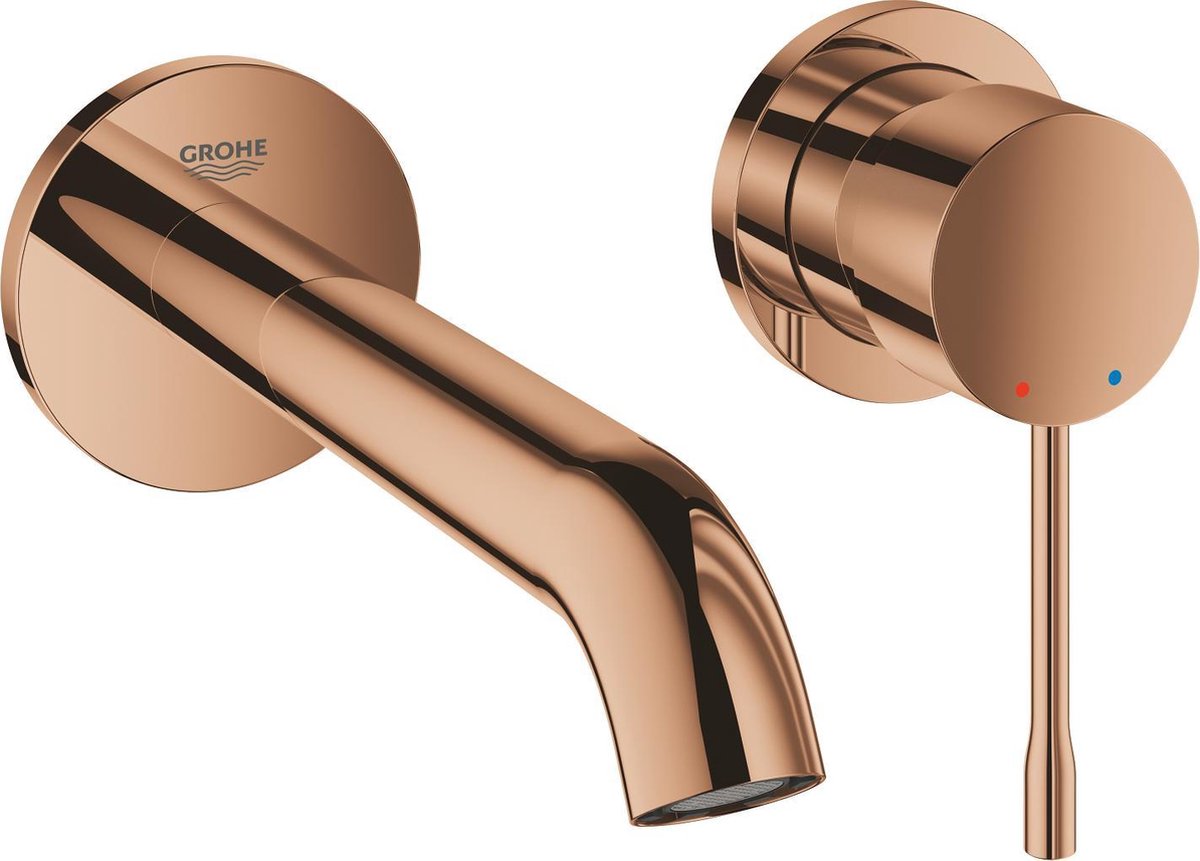 Grohe Essence neue wandmontierte Einbau-Waschtischarmatur – Fertigset – exklusives Einbauset – warmer Sonnenuntergang (Bronze) – 19408da1