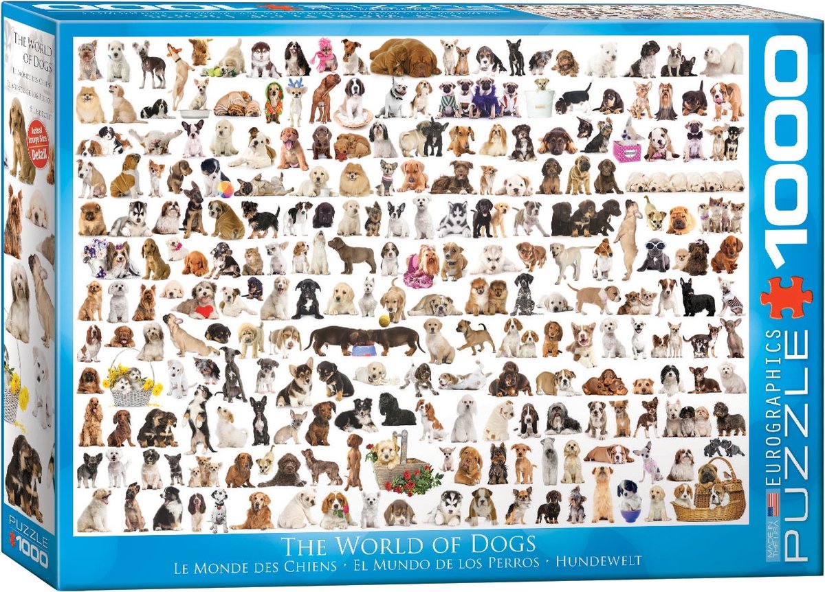 Eurographics – Die Welt der Hunde – 1000 Teile 68×48cm (B×H) – Puzzle