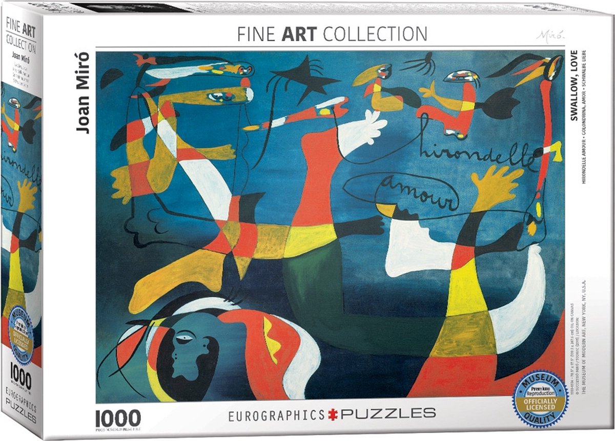 Eurographics – Die Schwalbe der Liebe [l'hirondelle d'amour] – Joan Miro – 1000 Teile 68 × 48 cm (B × H) – Kunstpuzzle