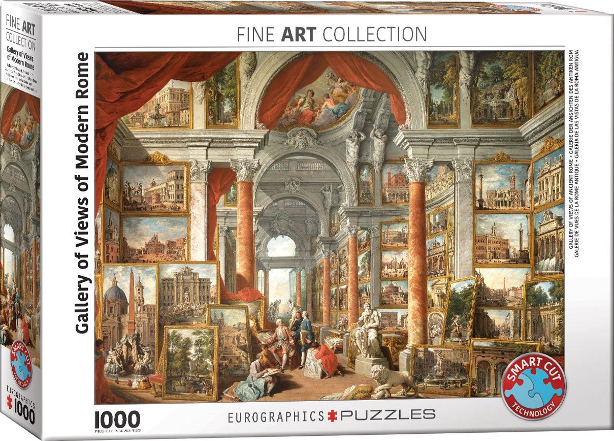 Eurographics – Galerie der Gesichter des modernen Roms [Galleria di vedute di roma moderna] – Giovanni Panini – 1000 Teile 68 × 48 cm (B × H) – Kunstpuzzle