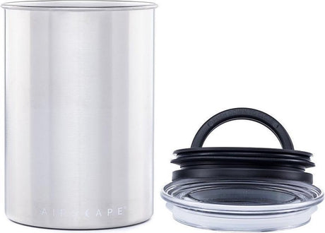 Planetendesign – Luftlandschaft – Kaffeebohnen – Vorratsdosen – luftdicht – Kaffee – Stahl – gebürsteter Stahl – 500 Gramm