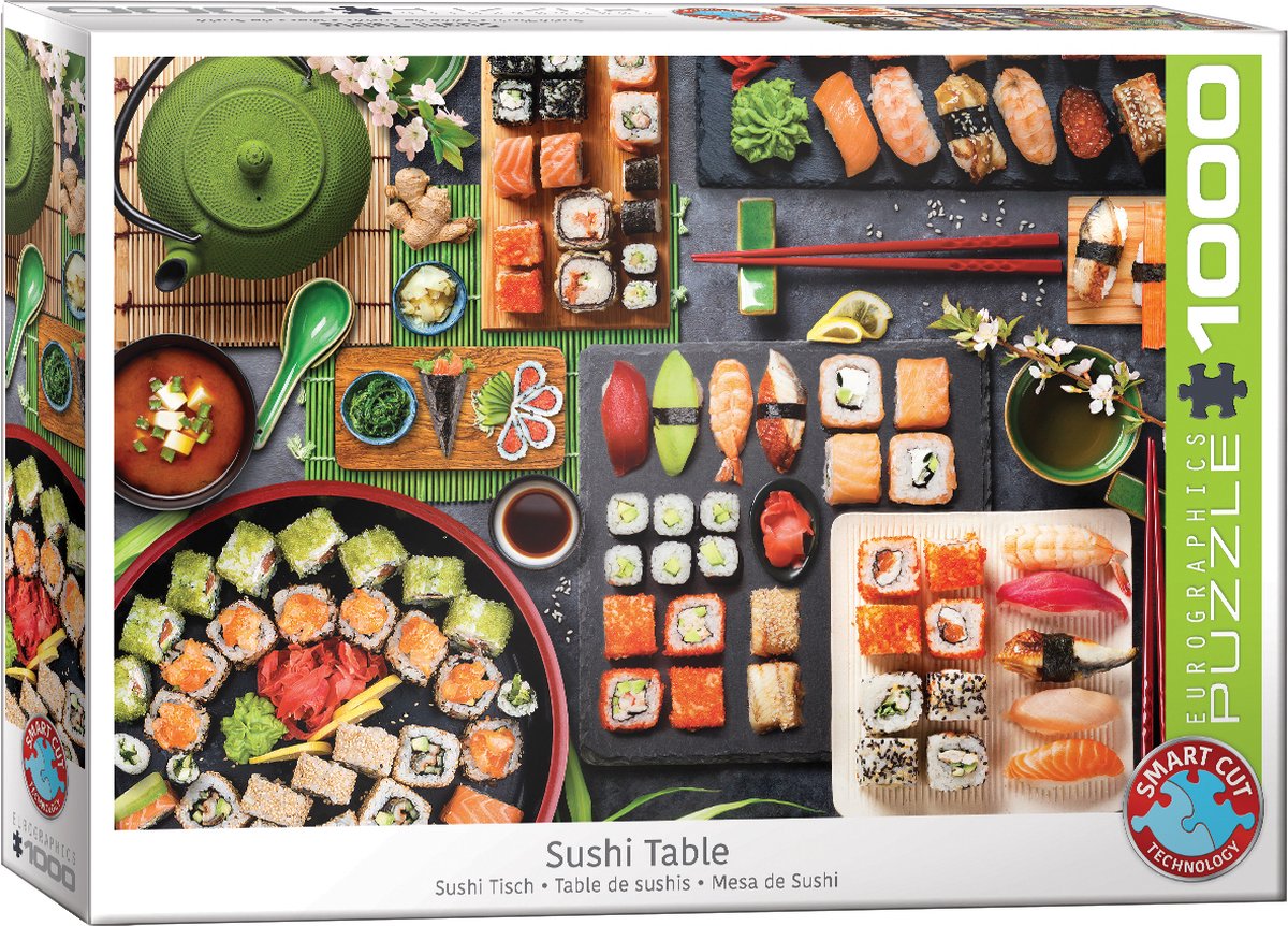 Eurographics - Sushi-Tisch [Sushi-Tisch] - 1000 Teile 68×48cm (B×H) – Puzzle