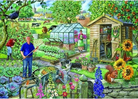 House of Puzzles im Kleingarten-Puzzle 500 Teile XL