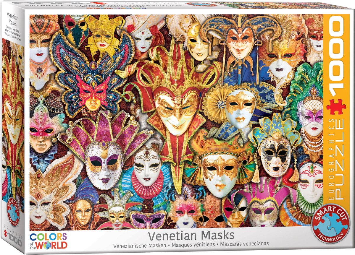 Eurographics – Venezianische Masken [venezianische Masken] – 1000 Teile 68×48cm (B×H) – Puzzle