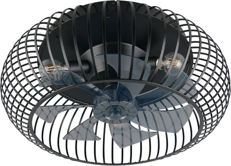 Rl Live Your Light Reality Johanna – Ventilator – Schwarz matt – exkl. 3x E27 4 W - Fernbedienung - 3 Geschwindigkeitsstufen - Sommer- und Wintermodus