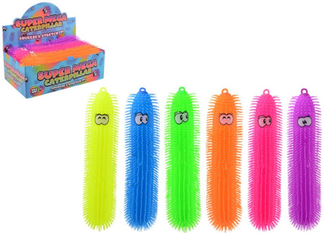 Johntoy flauschiges Wurm-Zappelspielzeug 50 cm mehrfarbig.