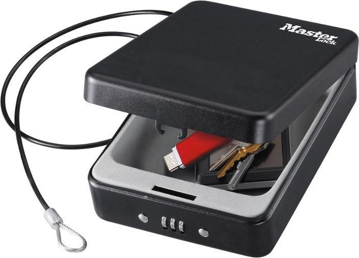 Masterlock – Mini-Tresor – mit Stahlkabel – Zahlenschloss