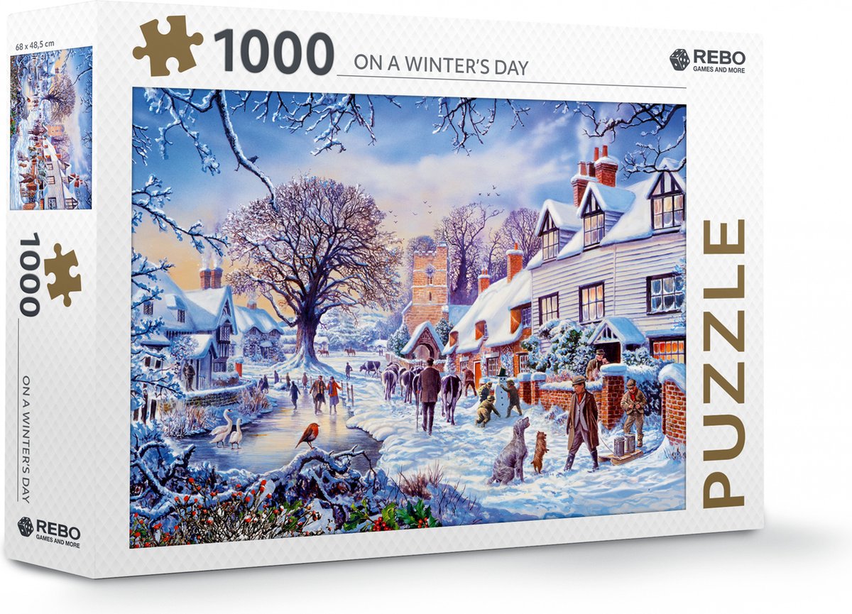 Rebo productions rebo legpuzzel 1000 stukjes - on a winter's day
