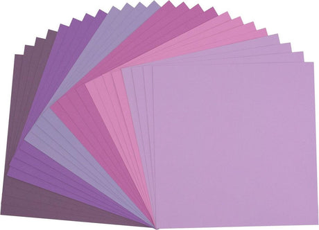 Florence vaessen creative cardstock, stevig kaartpapier 216g - paars, 24 stuks. 30,5 x 30,5 cm