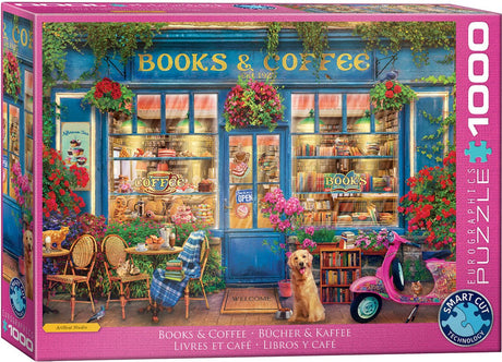 Eurographics – Bücher Kaffee [Bücher Kaffee] – Artbeat Studio – 1000 Teile 68 x 48 cm (B x H) – Puzzle