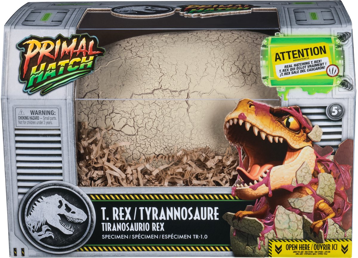 Jurassic World Primal Hatch, interaktiver Schraffur-Dino