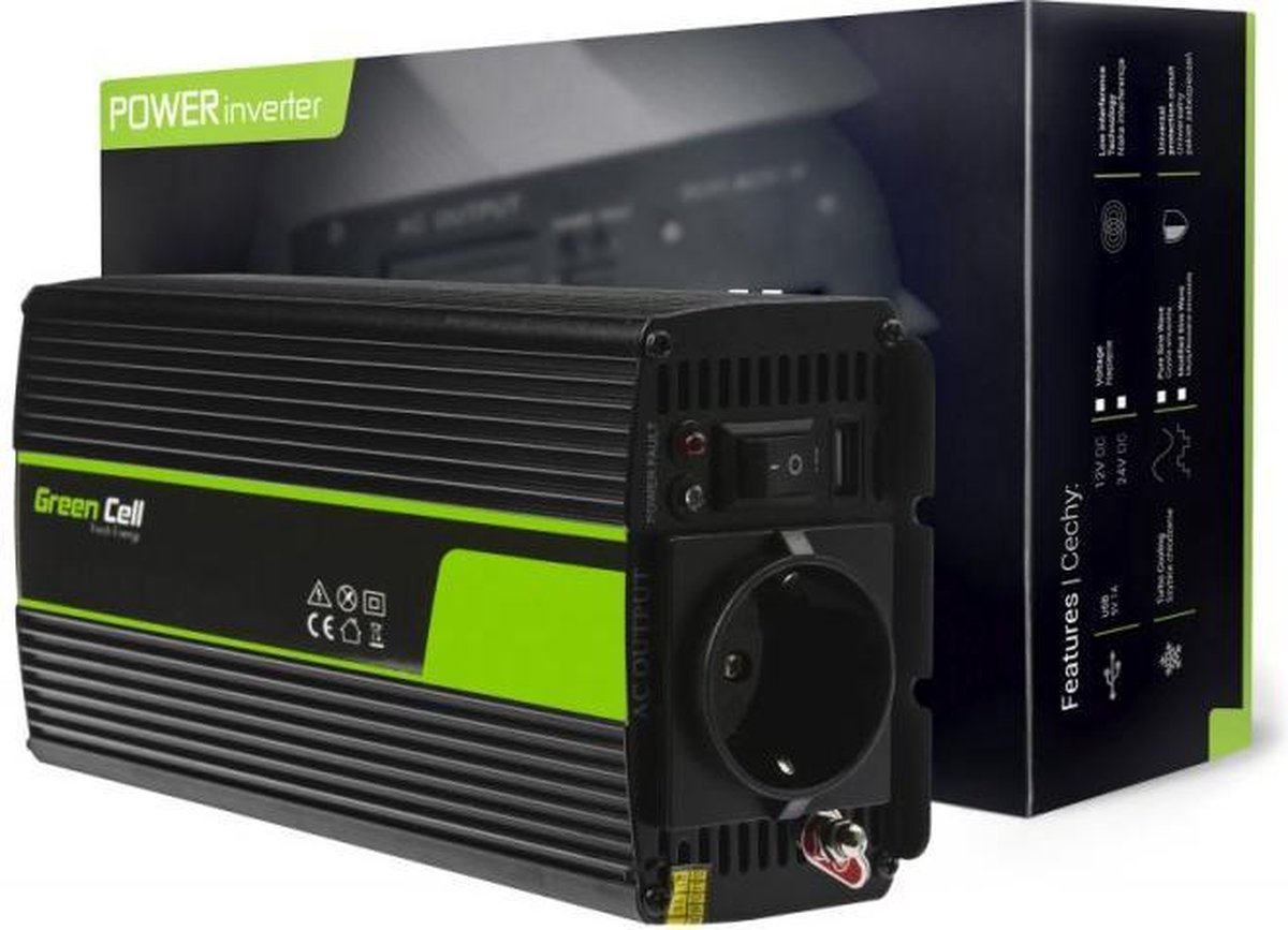 Green-Cell-Spannungswandler für 24 V auf 230 V, 300 W, 600 W, modifizierte Sinuswelle