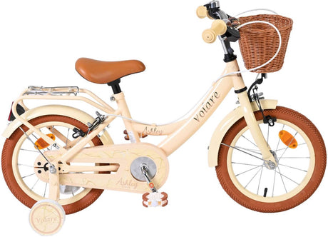 Volare Ashley Kinderfahrrad – Mädchen – 14 Zoll – Creme – zwei Handbremsen