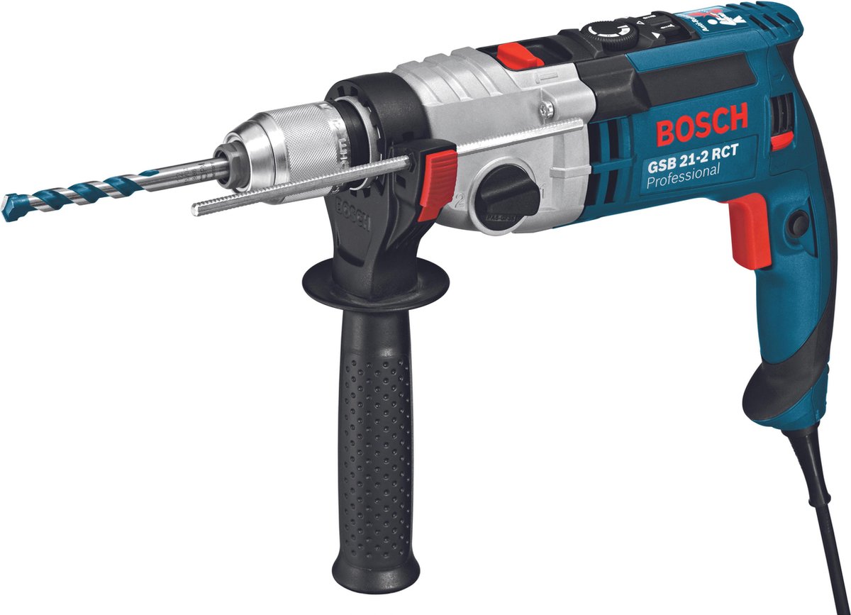 Bosch Schlagbohrmaschine GSB 21-2 RCT (Tiefenanschlag 210 mm, Handgriff, Schnellspannbohrfutter 13 mm)