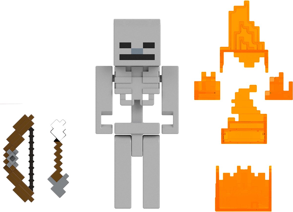 Minecraft-Skelett-Kernfigur, 6 Jahre, mehrfarbig, Kunststoff