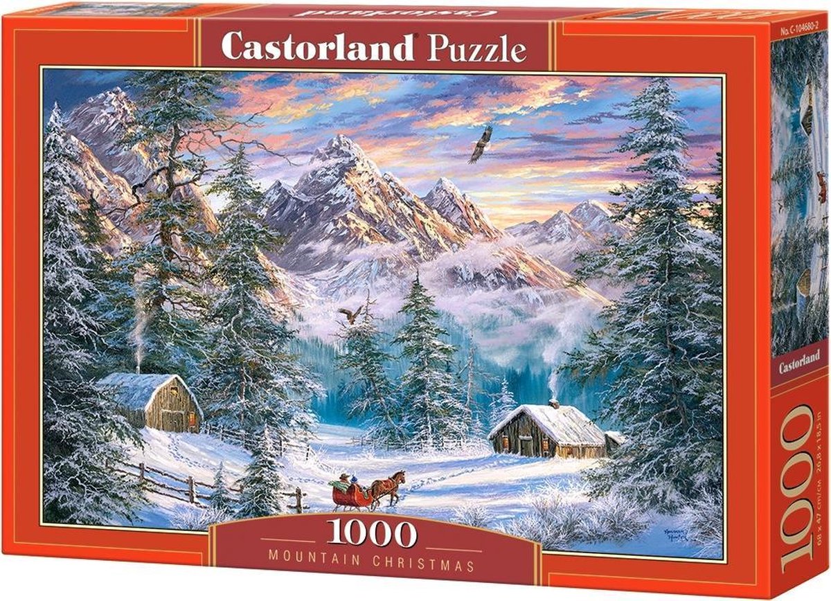 Selecta Castorland Puzzle Bergweihnacht, 1000 Teile.