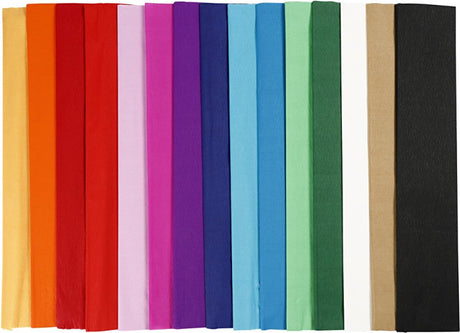 Creativ Company Crepe Papier - Grundfarben, 15st.