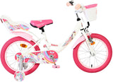 Volare Einhorn Kinderfahrrad - Mädchen - 16 Zoll - Weiß