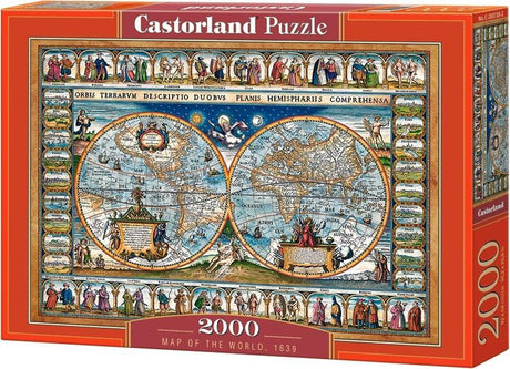 Castorland-Weltkarte 1639 – Puzzle – 2.000 Teile – satiniert – perfekte Passform – europäische Qualität