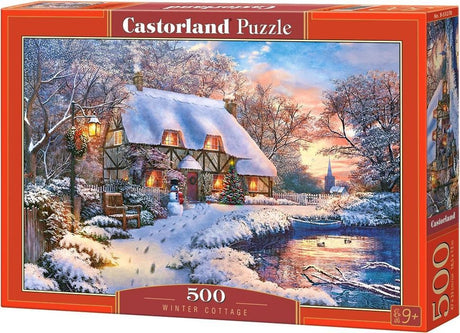 Castorland Winterhütte – Puzzle – 500 Teile – Satin-Finish – perfekte Passform – europäische Qualität