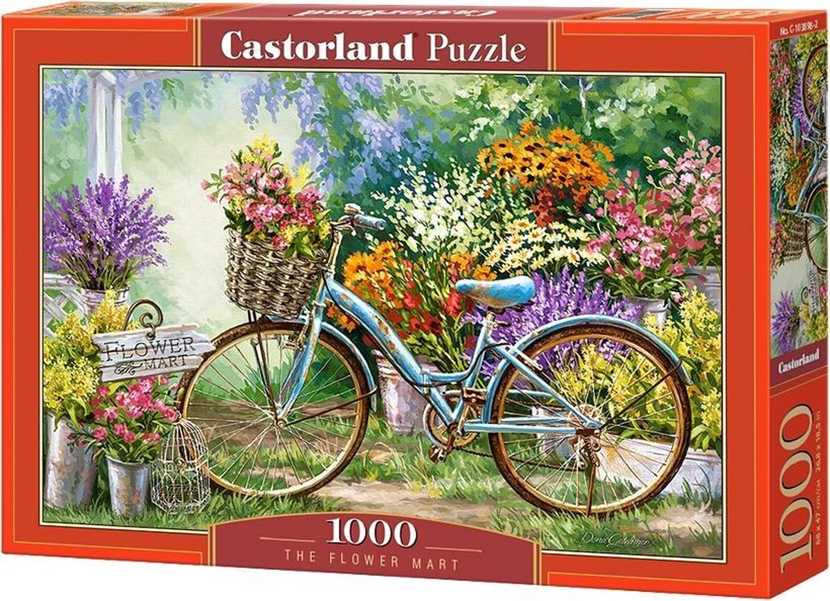 Selecta Castorland Puzzle Der Blumenmarkt, 1000 Teile.
