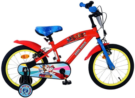 Volare Paw Patrol Kinderfahrrad – Jungen – 16 Zoll – Rot – zwei Handbremsen