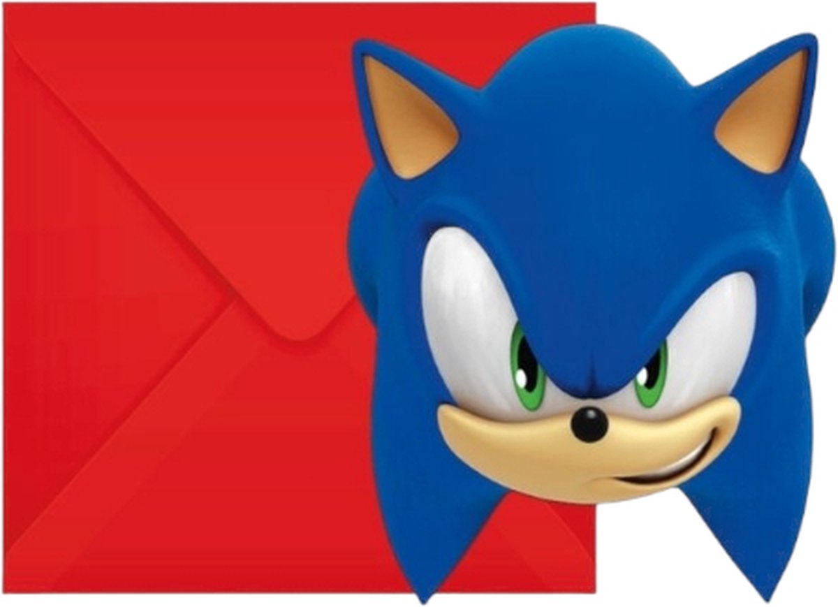 Decorata Party-Einladungskarten – Sonic – 6 Stück