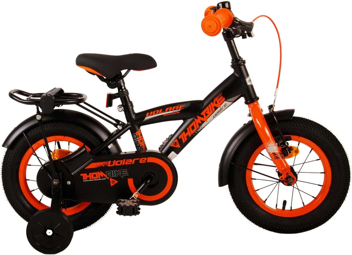 Volare Thombike Children's Bicycle - Jungen - 12 Zoll - Schwarzorange