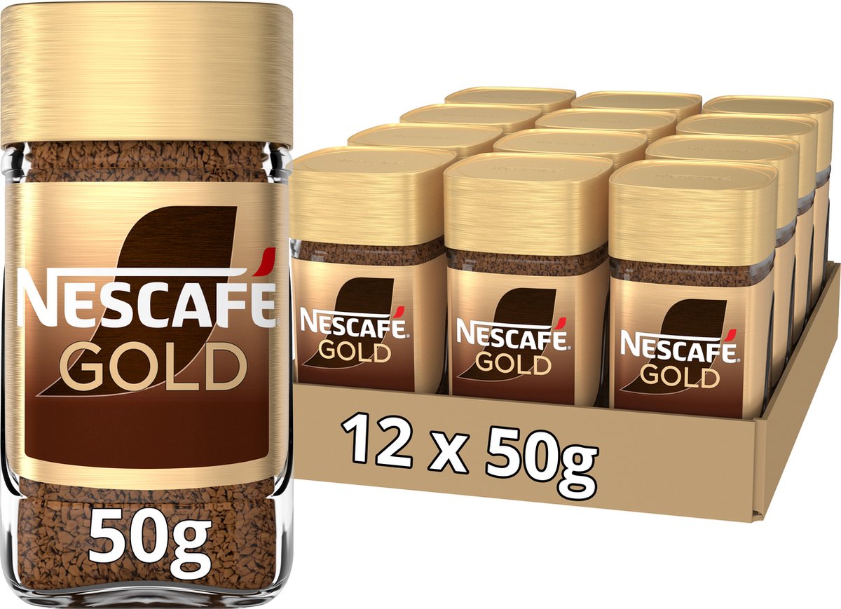 Nescafé Gold Instantkaffee – 12 Kannen x 50 g