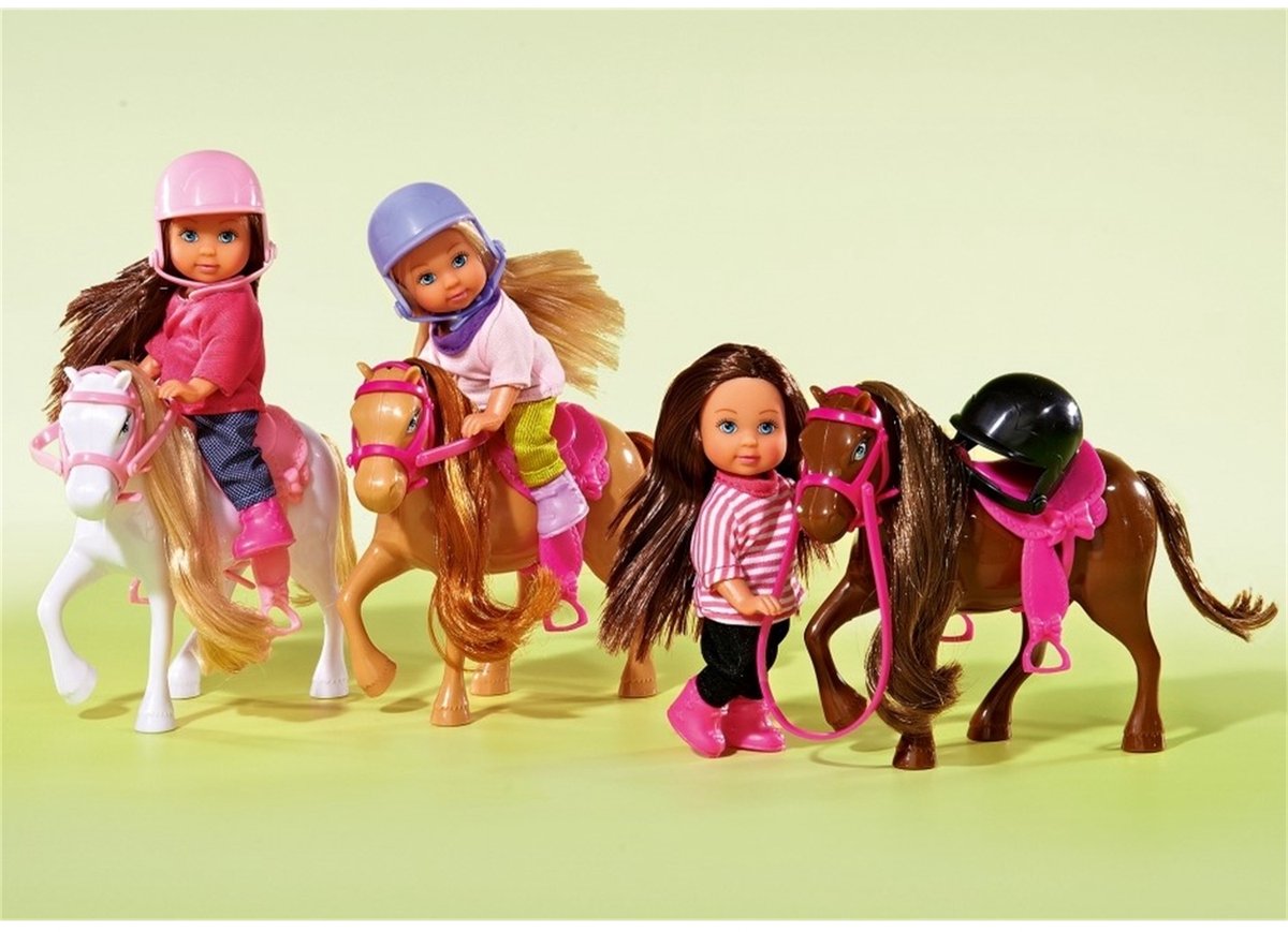 Verschiedene Marken Puppe Evi mit Pony (3 sort.)