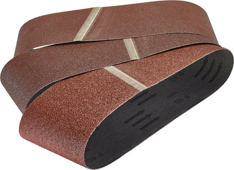 Wolfcraft – Schleifpapier-Set für Bandschleifer 65 x 410 mm – Körnung 40,80,120 – 1899100