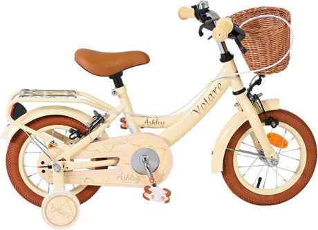 Volare Ashley Kinderfahrrad – Mädchen – 12 Zoll – Creme – zwei Handbremsen
