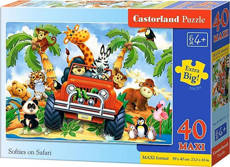 Castorland Softies auf Safari – 40 Stück Maxi