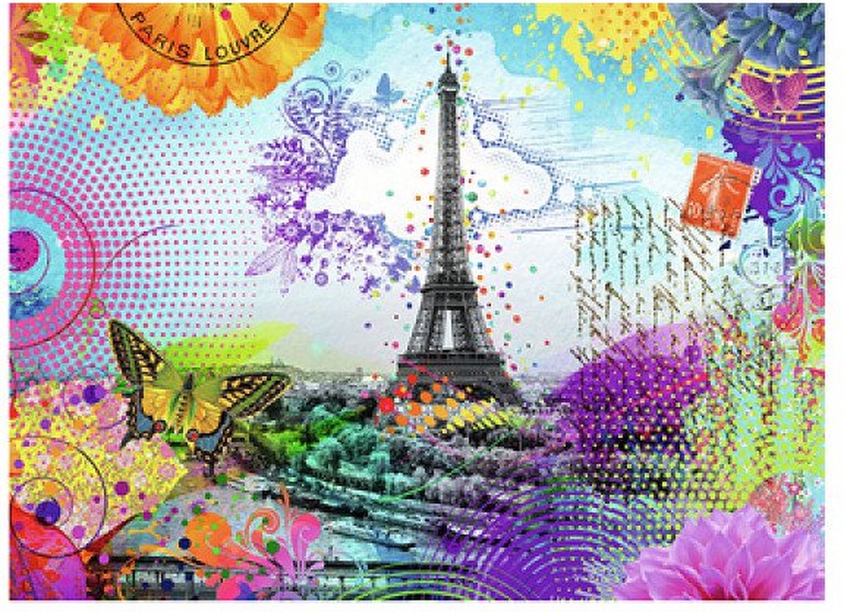 Ravensburger Puzzle-Postkarte aus Paris, 500 Teile.