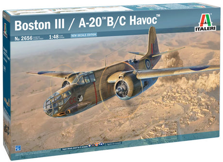 Italeri Modellbausatz Flugzeug – 2656 Douglas Boston III A – 20 B C Havoc – USA 2. Weltkrieg – Propellerflugzeug aus Kunststoff – 1:48 – Modellbau
