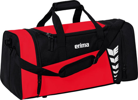 Erima Six Wings (mittel) Sporttasche mit Seitentaschen – schwarz rot | Größe: m