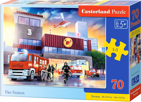 Feuerwehr Castorland – Puzzle – 70 Teile – Feuerwehr – Premium-Qualität