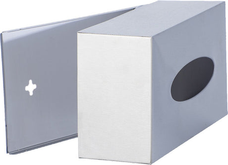 Wenko Taschentuchbox Edelstahl matt 25x12x8cm - Taschentuchbox Edelstahl - Taschentuchhalter - Taschentuchbox - Taschentuchbox stehend oder wandhängend, mit Boden