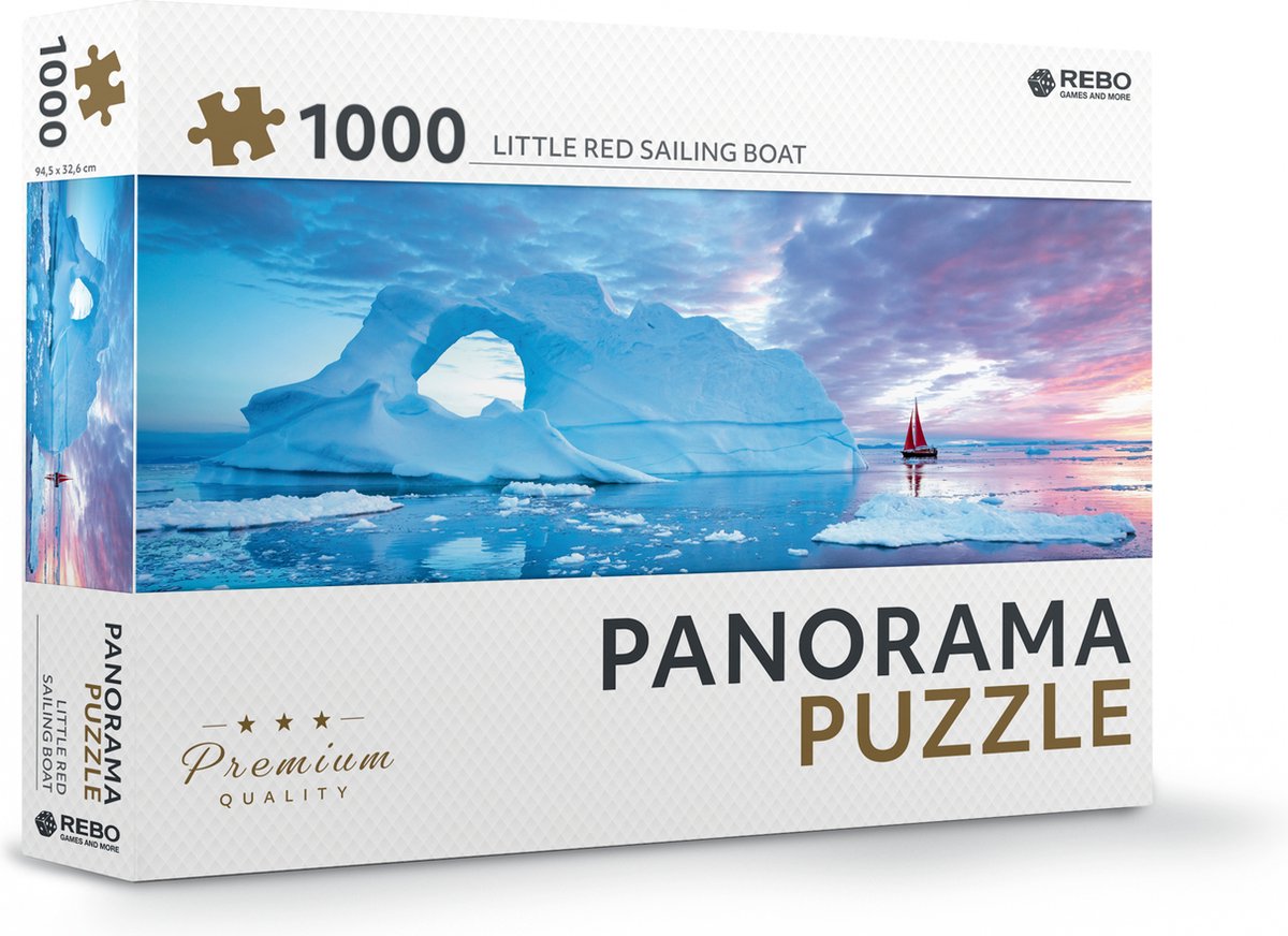 Rebo productions legpuzzel red sailboat panorama 1000 stukjes