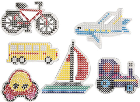 Kreativunternehmen https: www.cchobby.nl Grundplatte-Auto-Flugzeug-Boot-Traktor-Bus-und-Fahrrad-Größe-9x9-5-11x16-cm-mittel-6-teilig-1-Box